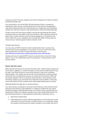 Security and Compliance In Microsoft Office 365 Whitepaper | DOCX