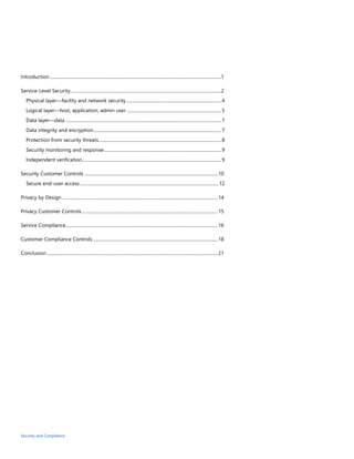 Security and Compliance In Microsoft Office 365 Whitepaper | DOCX