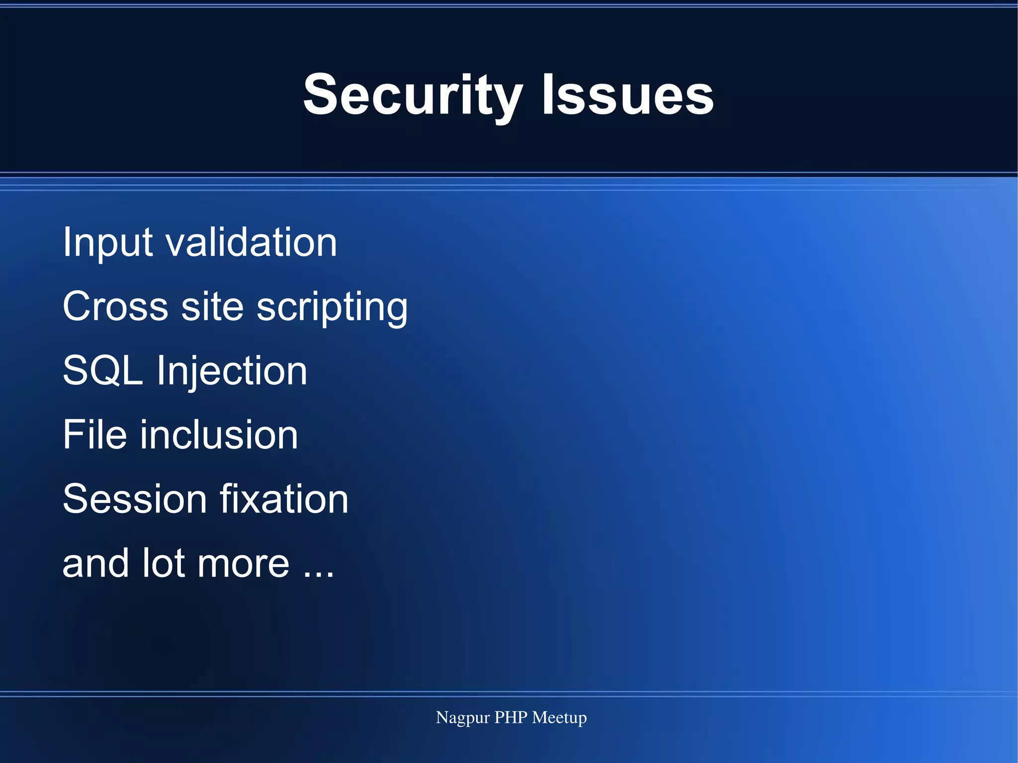 We will discuss ... Why Secure 