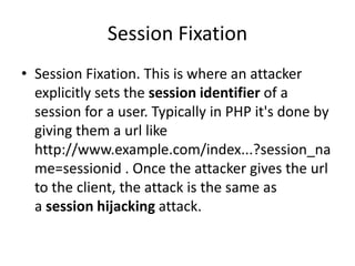 Testing For Session Fixation Examples Security in php | PDF