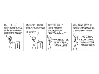 sanitise inputs & outputs
(standardise and encapsulate into shared lib)
 