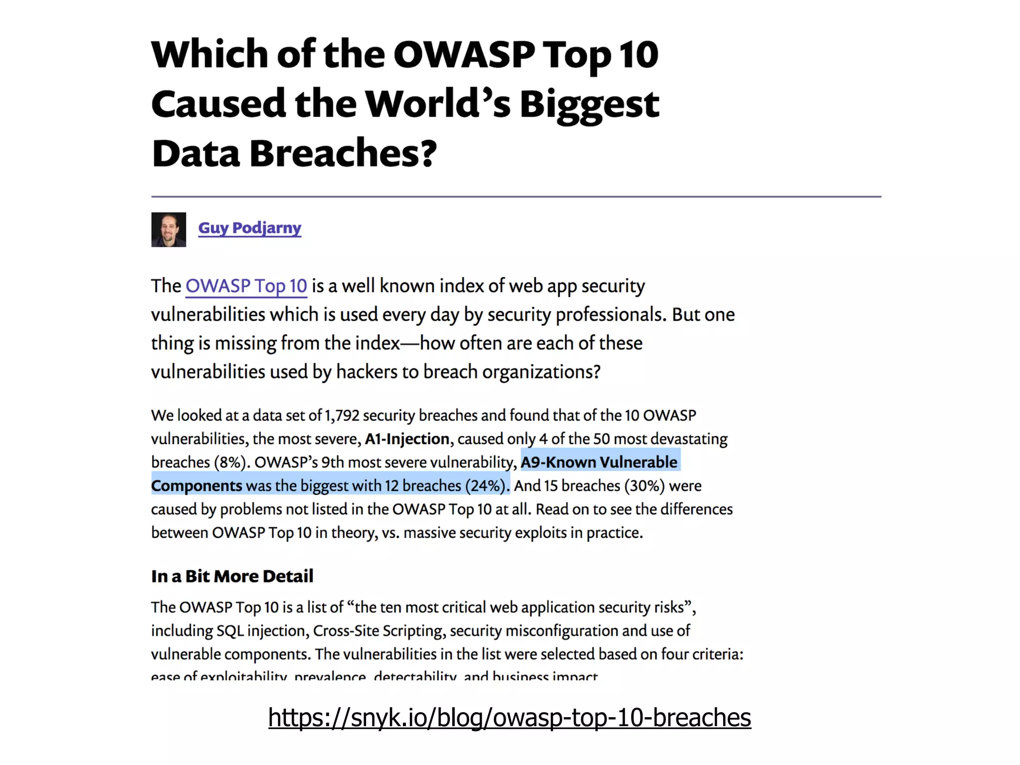 https://snyk.io/blog/owasp-top-10-breaches
 