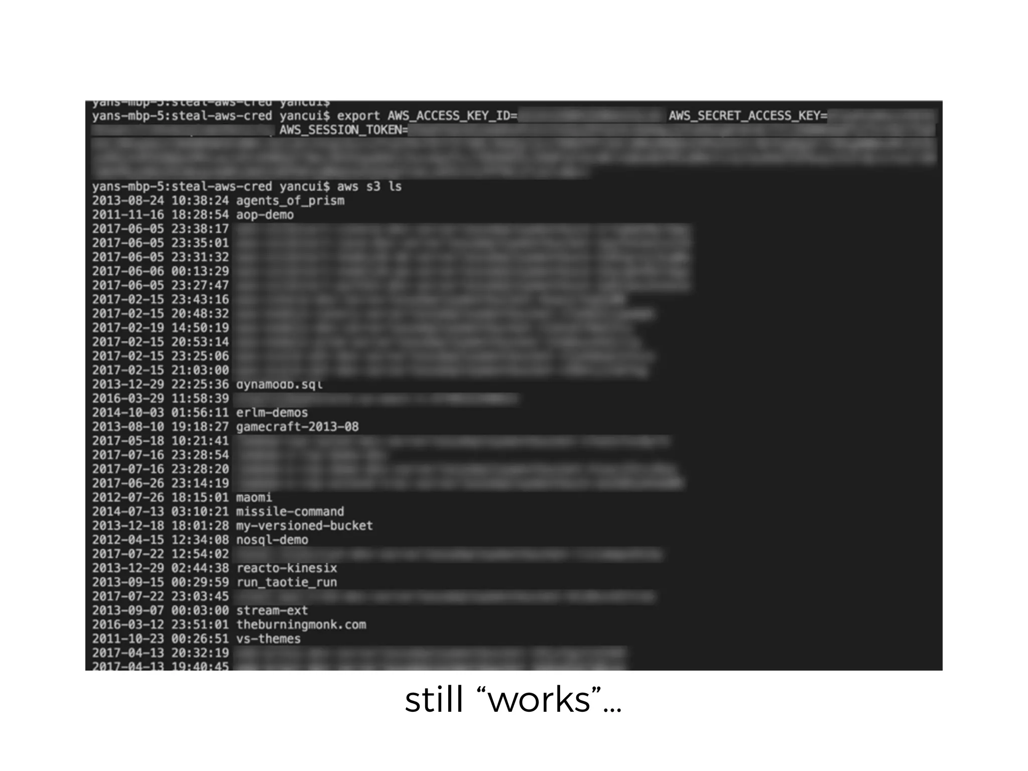 still “works”…
 