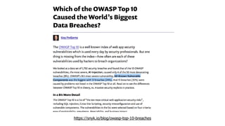 https://snyk.io/blog/owasp-top-10-breaches
 
