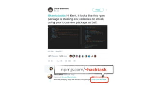 npmjs.com/~hacktask
 