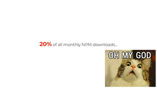 20% of all monthly NPM downloads…
 