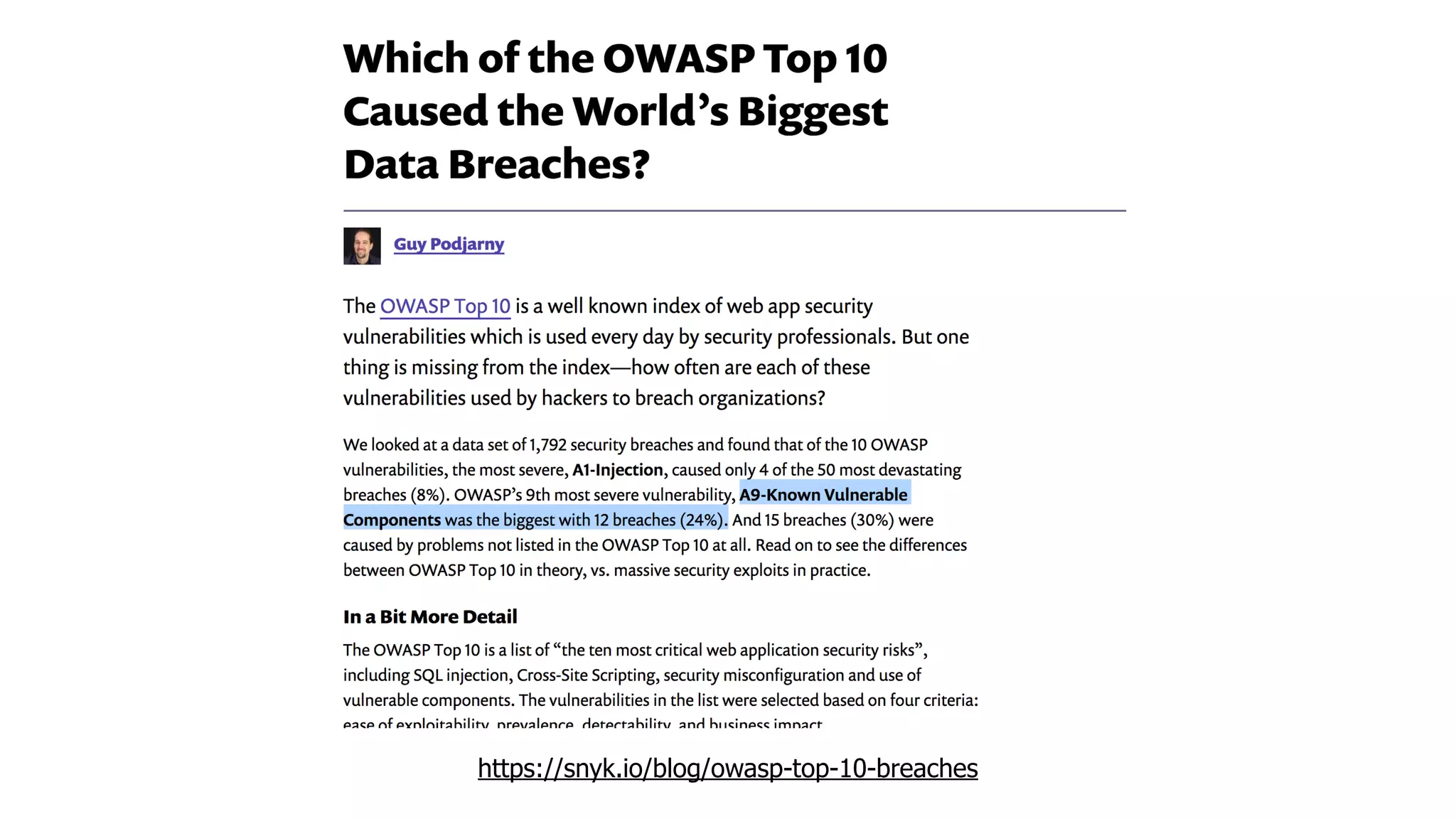 https://snyk.io/blog/owasp-top-10-breaches
 