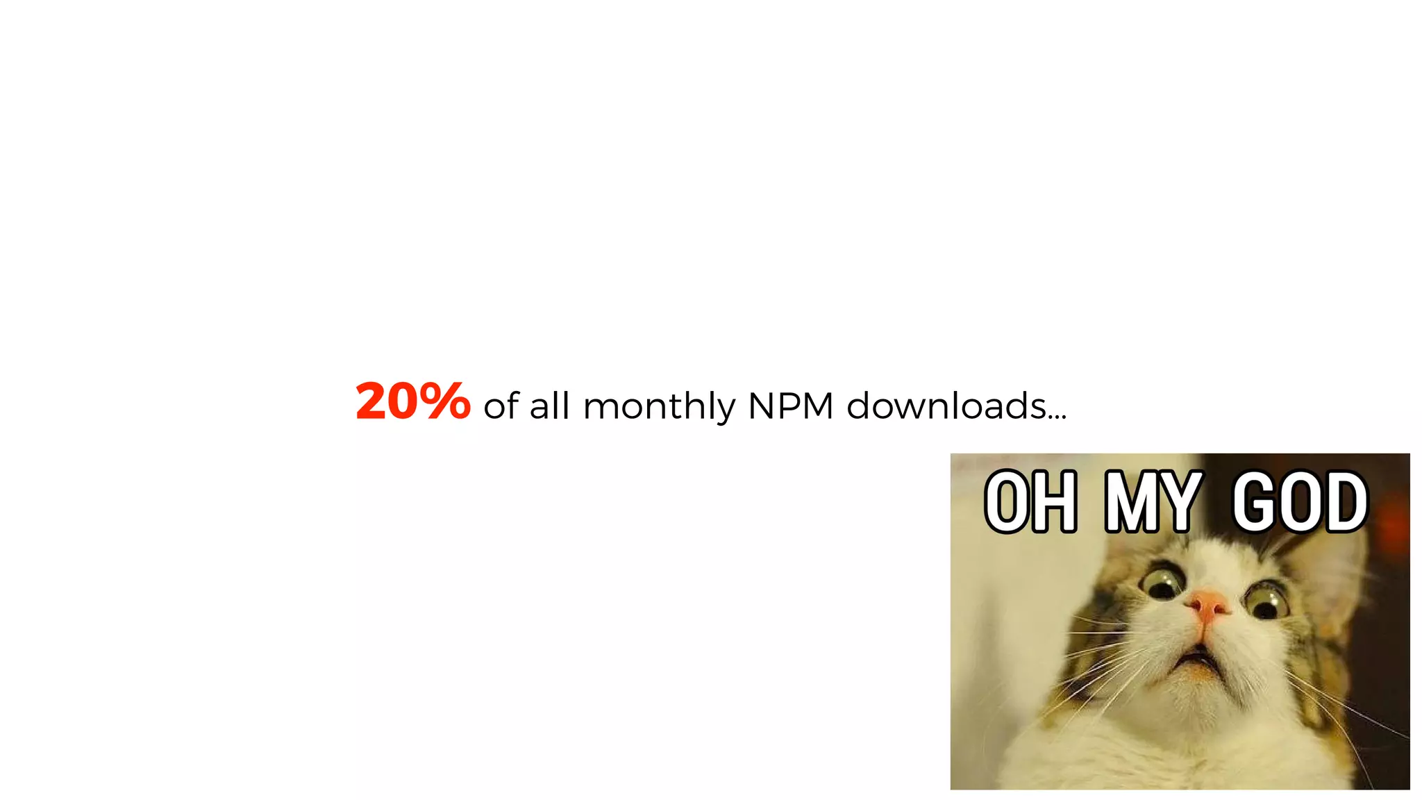 20% of all monthly NPM downloads…
 