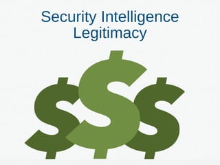 Security Intelligence
Legitimacy
 