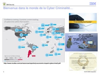 © 2015 IBM Corporation
IBM Security
2
Bienvenue dans le monde de la Cyber Criminalité…
http://www.mcafee.com/us/resources/reports/rp-economic-impact-cybercrime2.pdf
 