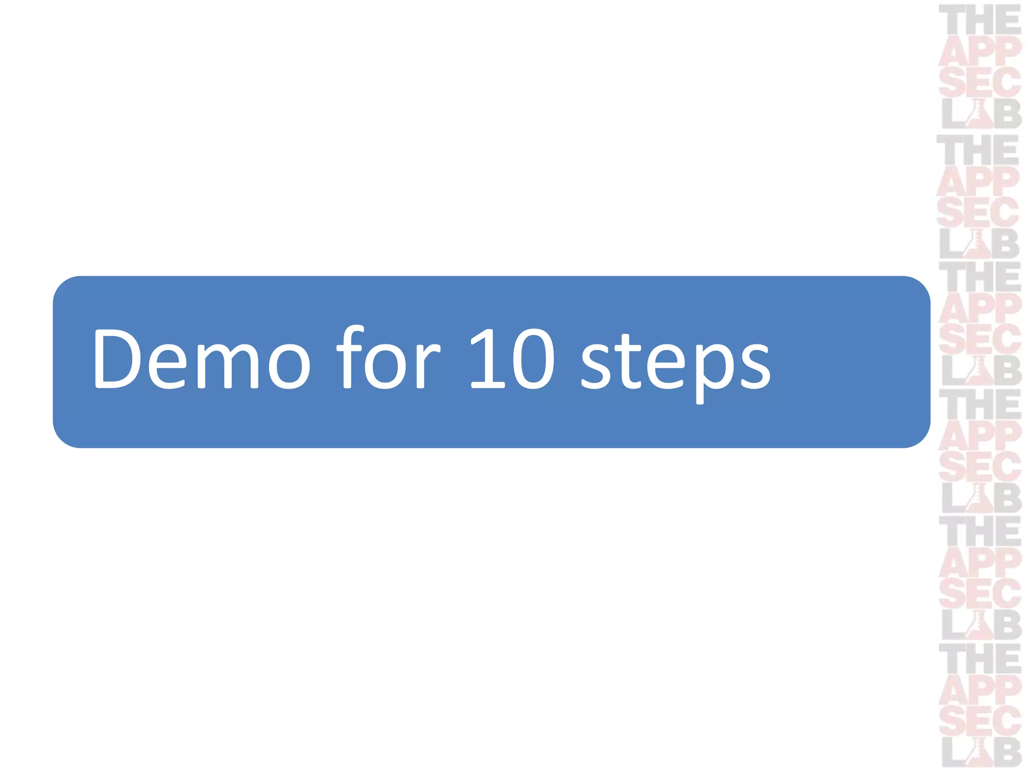 Demo for 10 steps 
 