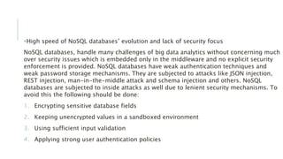 Security issues in big data | PPTX image.