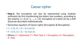 security Symmetric Key Cryptography Substitution Cipher, Transposition ...