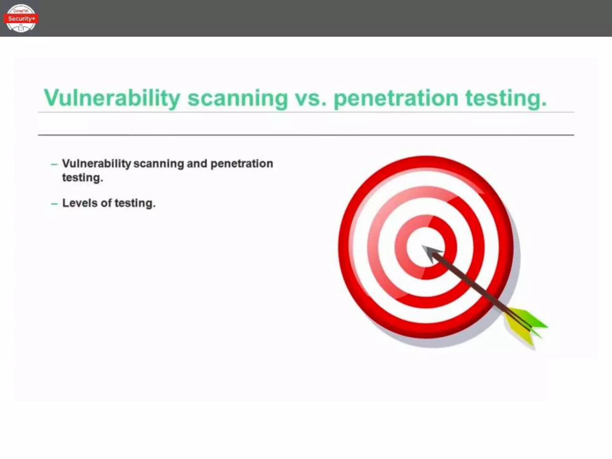 Security+ Lesson 01 Topic 24 - Vulnerability Scanning vs Pen Testing.pptx