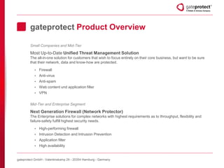 Gateprotect Security Made in Germany gateprotect | PPTX