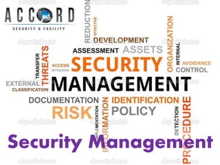 Security Management
 