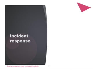 Security managment risks, controls and incidents | PDF