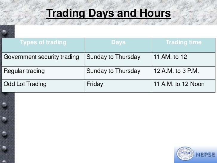 Trading system of nepse