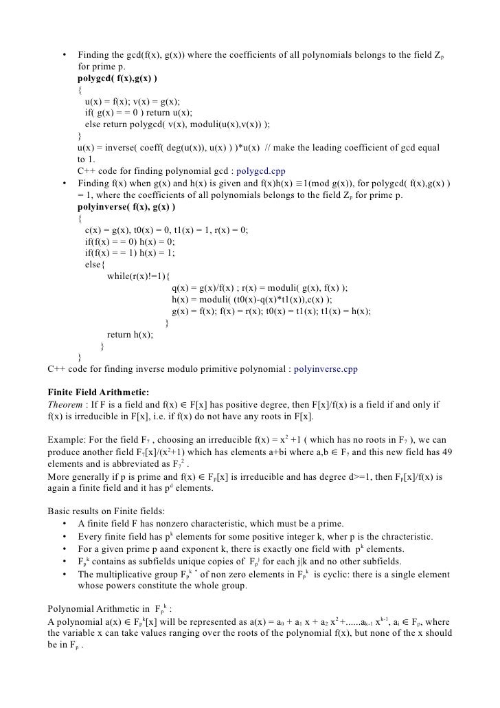 Number Theory For Security