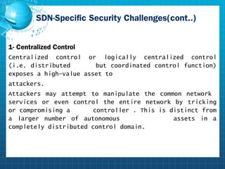 Security of software defined networking (sdn) and cognitive radio ...