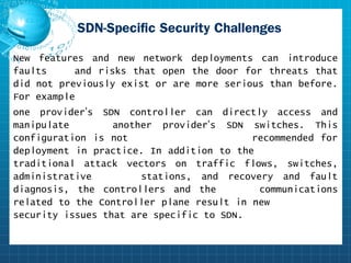 Security of software defined networking (sdn) and cognitive radio ...