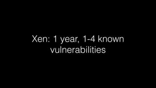qemu: 1 year, 2 known 
vulnerabilities 
 