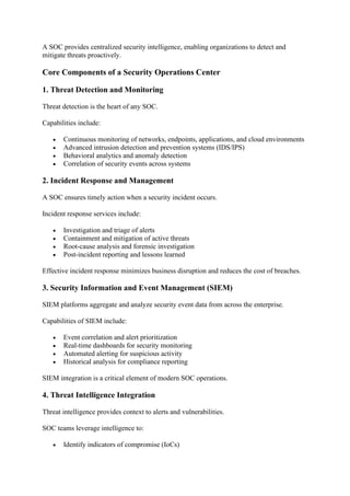 Security Operations Center Guidebook.pdf Security Operations Center: Fortifying Enterprises Against Modern Cyber ...