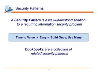 Security Pattern Pdf Security Patterns How To Make Security Arch Easy To Consume | PDF