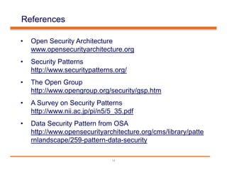 Security Pattern Pdf Security Patterns How To Make Security Arch Easy To Consume | PDF