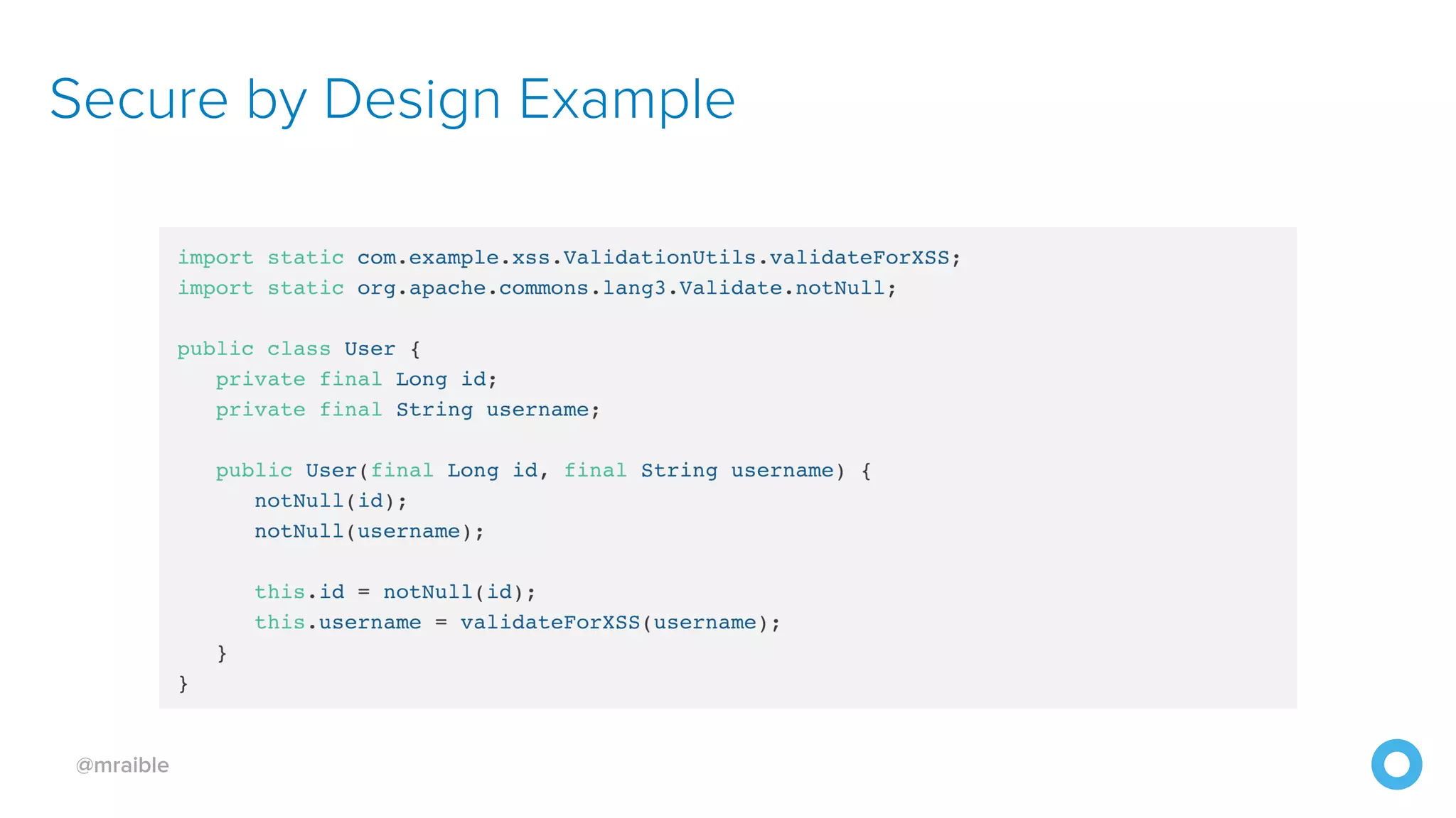 @mraible Secure by Design Example 