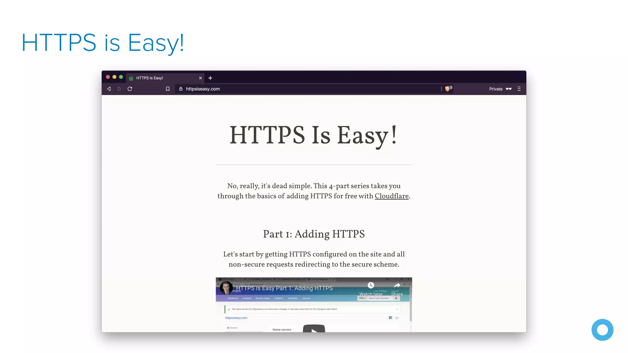 HTTPS is Easy! 