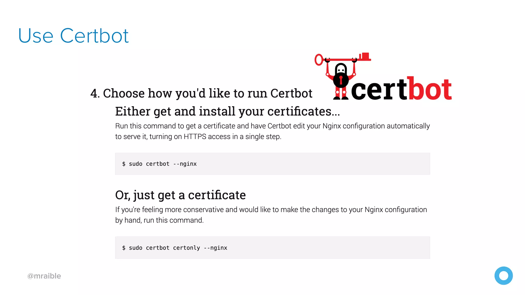 @mraible Use Certbot 
