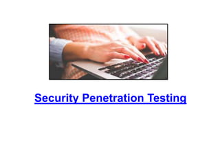 Security Penetration Testing
 