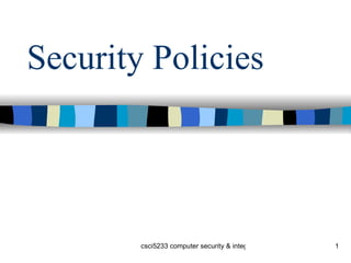 Security Policies 