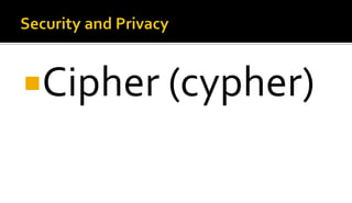 Cipher (cypher)
 