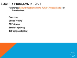 Security problems in TCP/IP | PDF