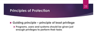 Principles Of Protection Security & protection in operating system | PPTX