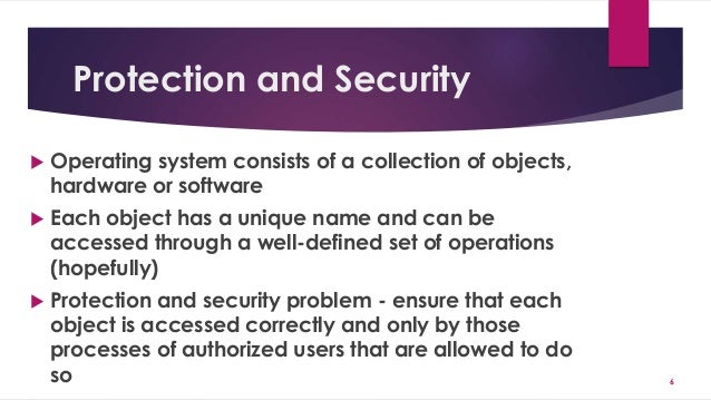 Security & protection in operating system