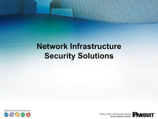 9/23/2013
Network Infrastructure
Security Solutions
 