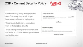 Protecting OutSystems apps from code injection / Cross Site