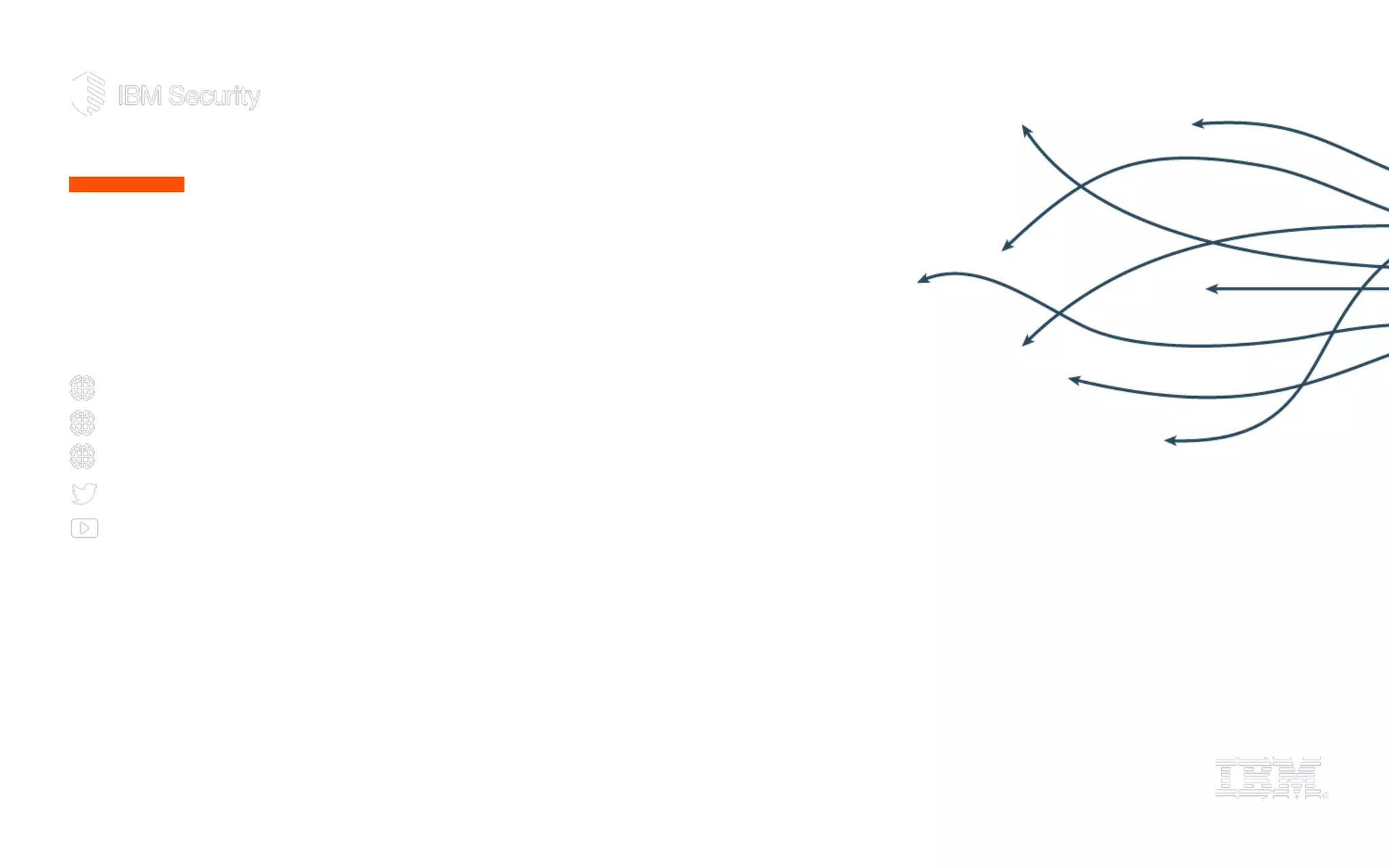 © Copyright IBM Corporation 2016. All rights reserved. The information contained in these materials is provided for informational purposes only, and is provided AS IS without warranty of any kind,
express or implied. Any statement of direction represents IBM's current intent, is subject to change or withdrawal, and represent only goals and objectives. IBM, the IBM logo, and other IBM products
and services are trademarks of the International Business Machines Corporation, in the United States, other countries or both. Other company, product, or service names may be trademarks or service
marks of others.
Statement of Good Security Practices: IT system security involves protecting systems and information through prevention, detection and response to improper access from within and outside your
enterprise. Improper access can result in information being altered, destroyed, misappropriated or misused or can result in damage to or misuse of your systems, including for use in attacks on others.
No IT system or product should be considered completely secure and no single product, service or security measure can be completely effective in preventing improper use or access. IBM systems,
products and services are designed to be part of a lawful, comprehensive security approach, which will necessarily involve additional operational procedures, and may require other systems, products
or services to be most effective. IBM does not warrant that any systems, products or services are immune from, or will make your enterprise immune from, the malicious or illegal conduct of any party.
ibm.com/security
securityintelligence.com
xforce.ibmcloud.com
@ibmsecurity
youtube/user/ibmsecuritysolutions
FOLLOW US ON:
THANK YOU
 