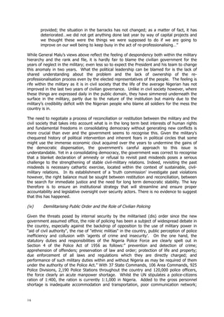 Security Structure in a Conflict Prone Society - Challenges and ...