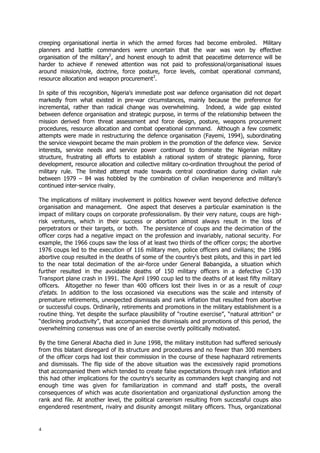 Security Structure in a Conflict Prone Society - Challenges and ...