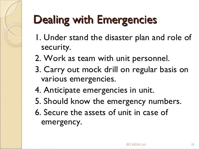 SOP Of Security Supervisor