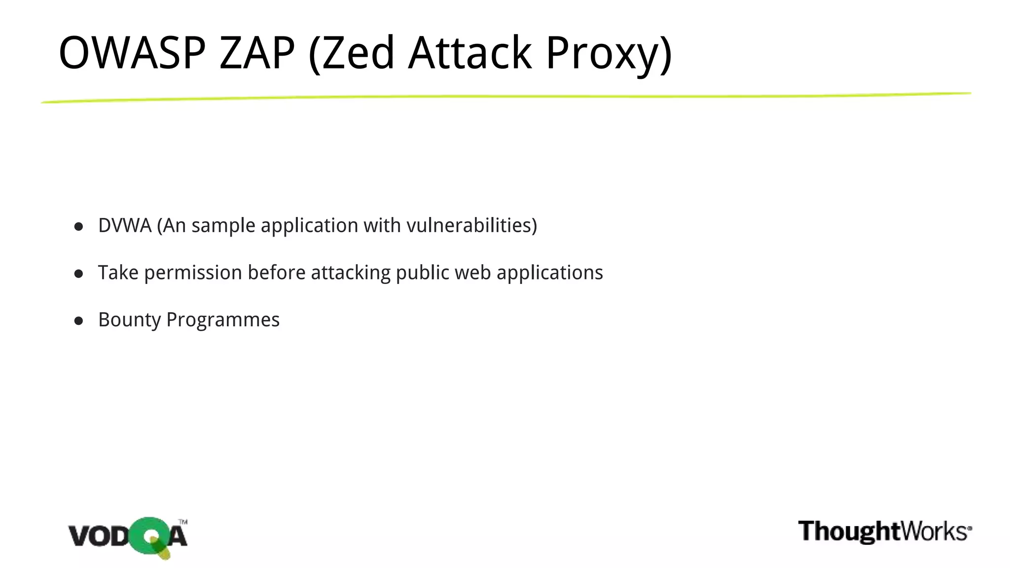 Zap Application Security Testing – SDVU