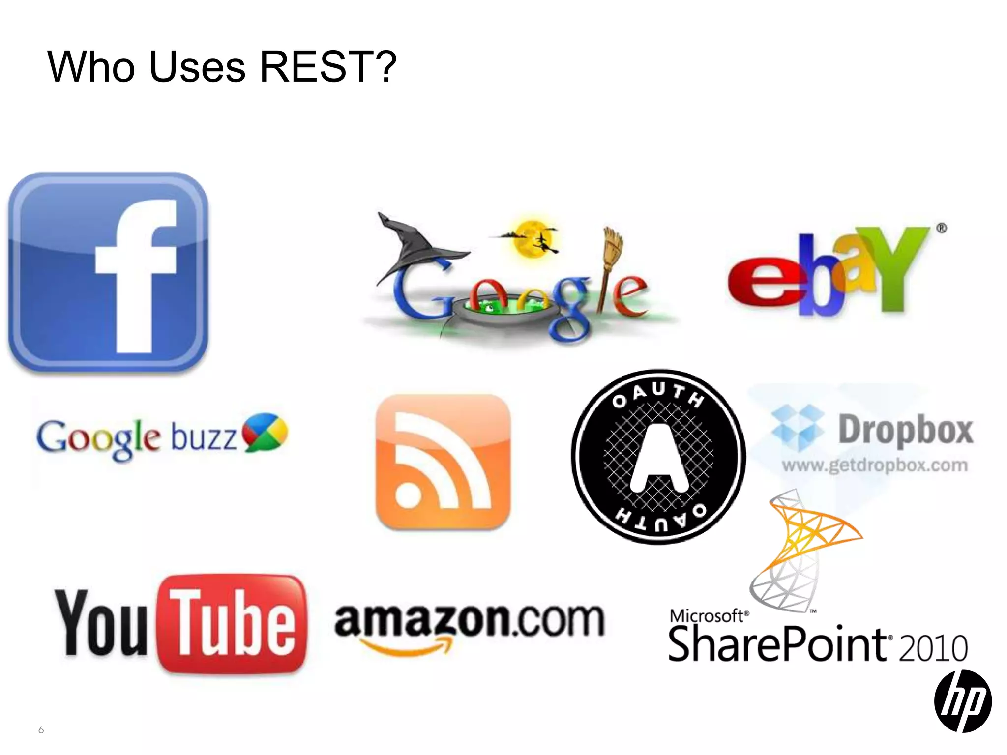 Who Uses REST? 1 6 