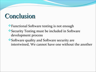 Security testing vikesh kumar | PPT