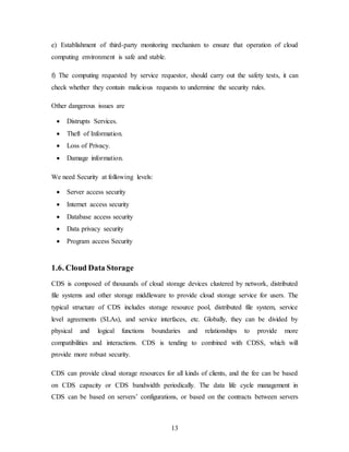 Security threats in cloud computing | DOC