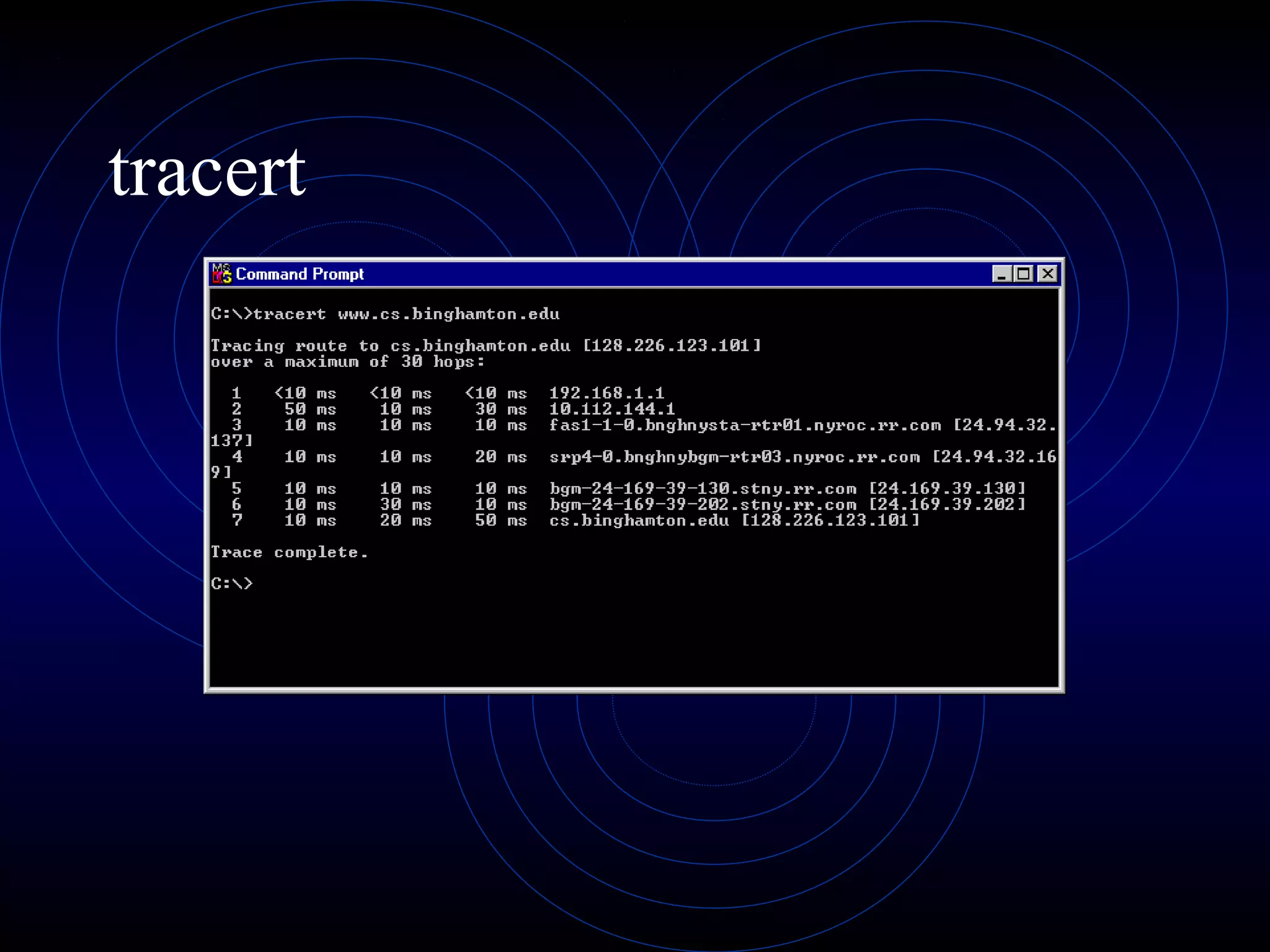 tracert
 