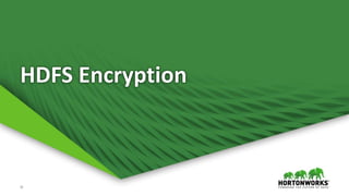 25
HDFS Encryption
 